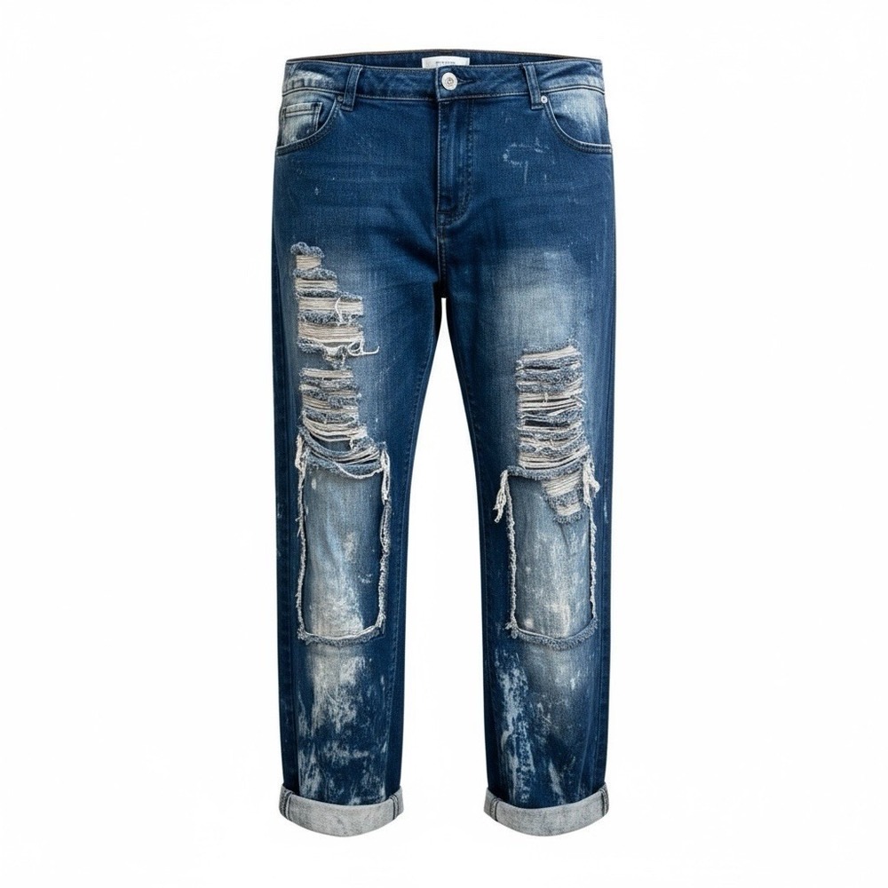VIP Denim‎ Jeans Blue Women's Size 17/18 Acid Wash Distressed Trendy Stylish